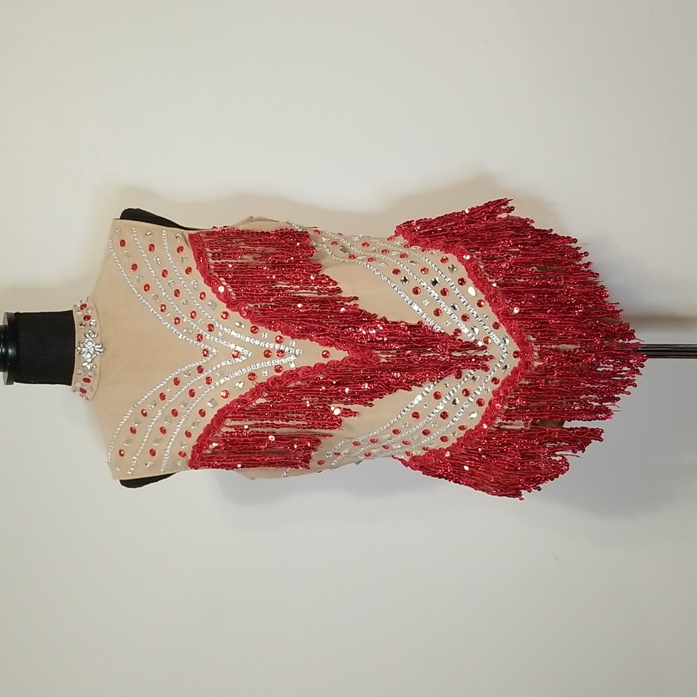 Glamour Red Fringe Costume